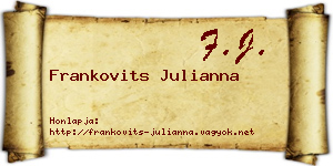 Frankovits Julianna névjegykártya