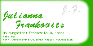 julianna frankovits business card